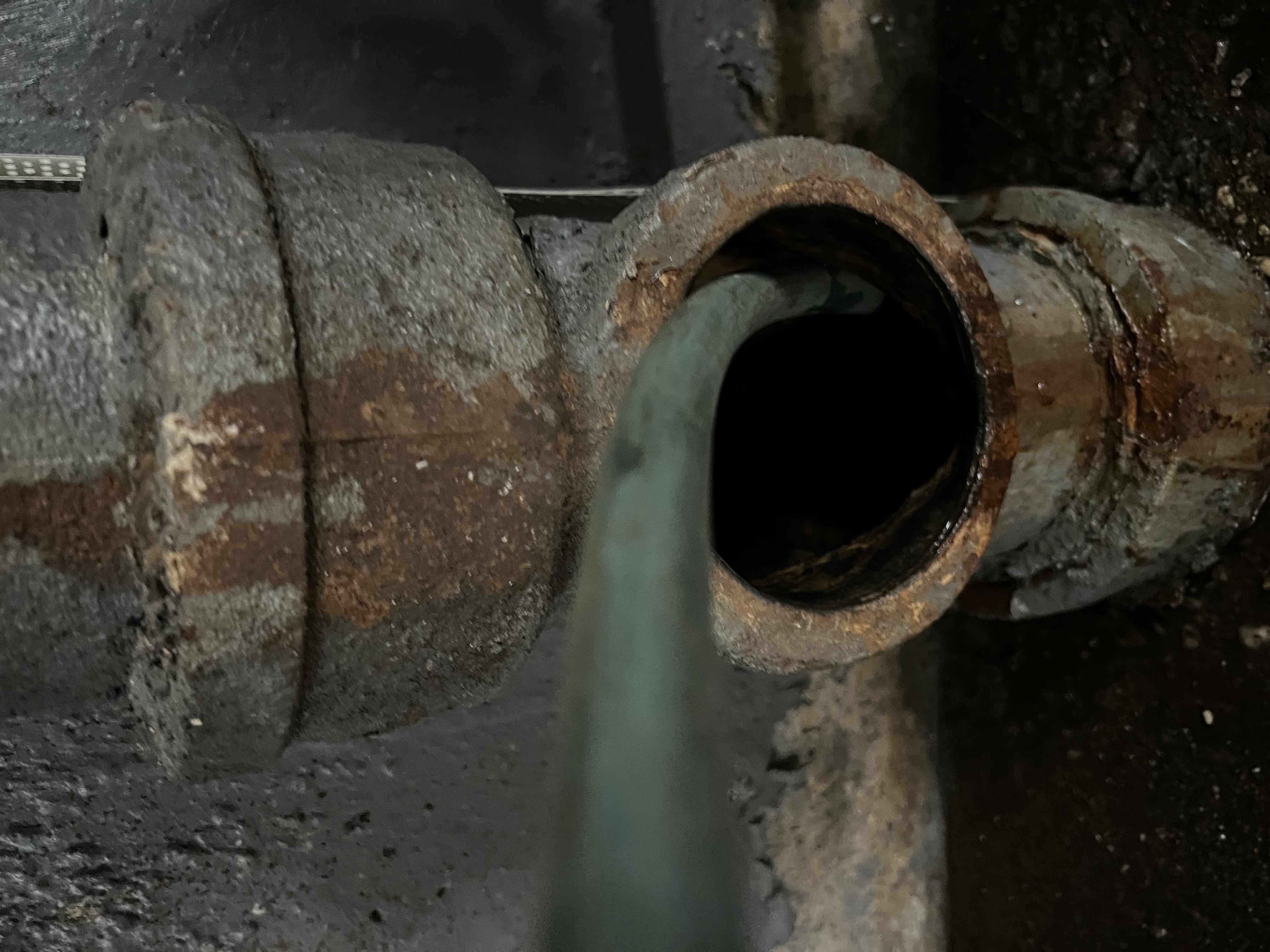 On-the-job plumbing work.