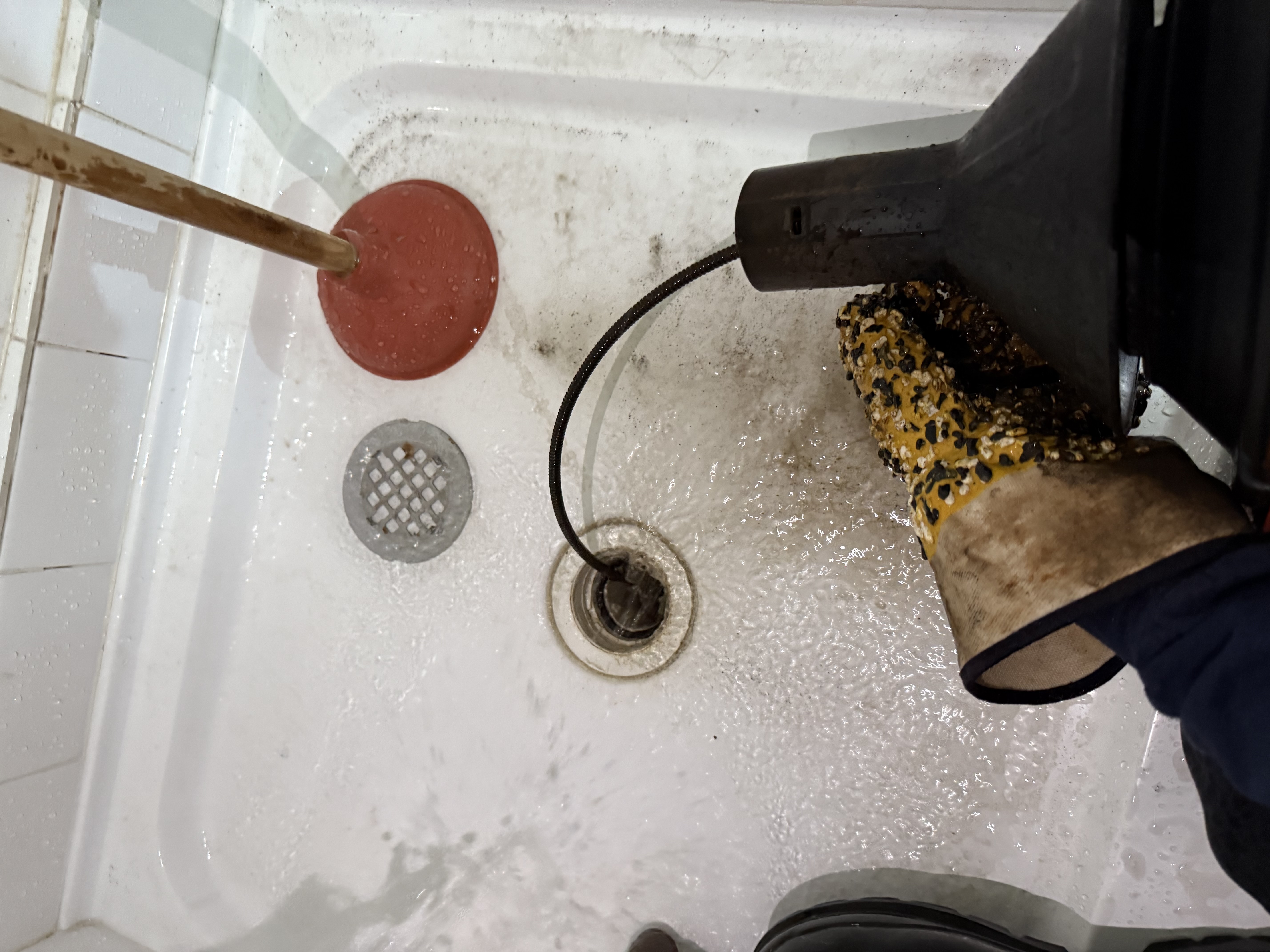 On-the-job plumbing work.